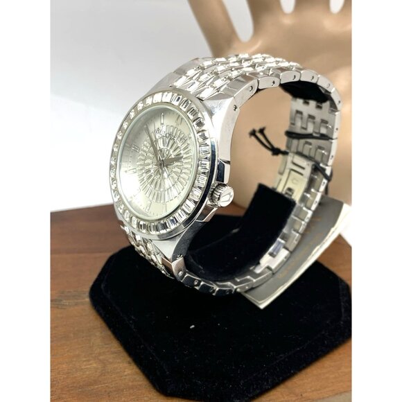 Bulova Men's Watch 96A236 Quartz Swarovski Crystals Silver Dial Stainless Steel - Picture 2 of 14